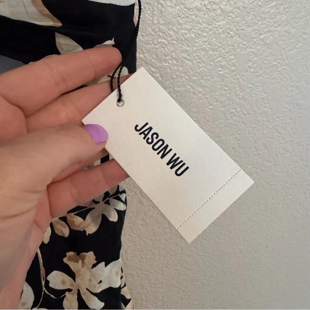 Jason Wu‎ Floral Open Back Maxi Dress